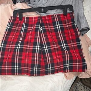 Sincerely Jules red plaid mini skirt MEDIUM